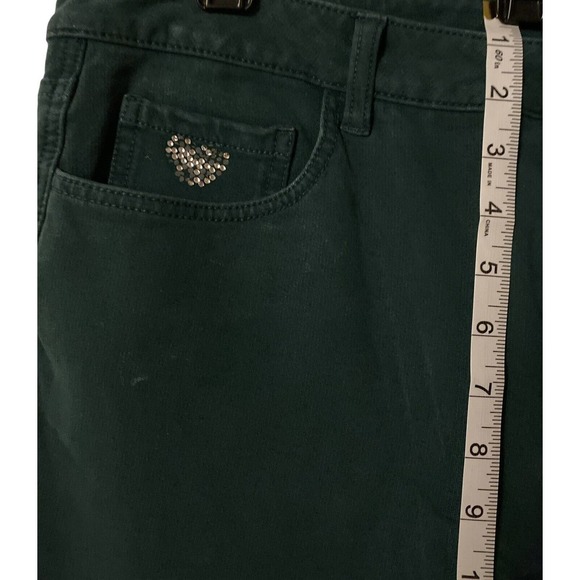 Women’s Quacker Factory Dream Jeannes Size 12 Heart Rhinestones Bling QVC - Picture 3 of 10